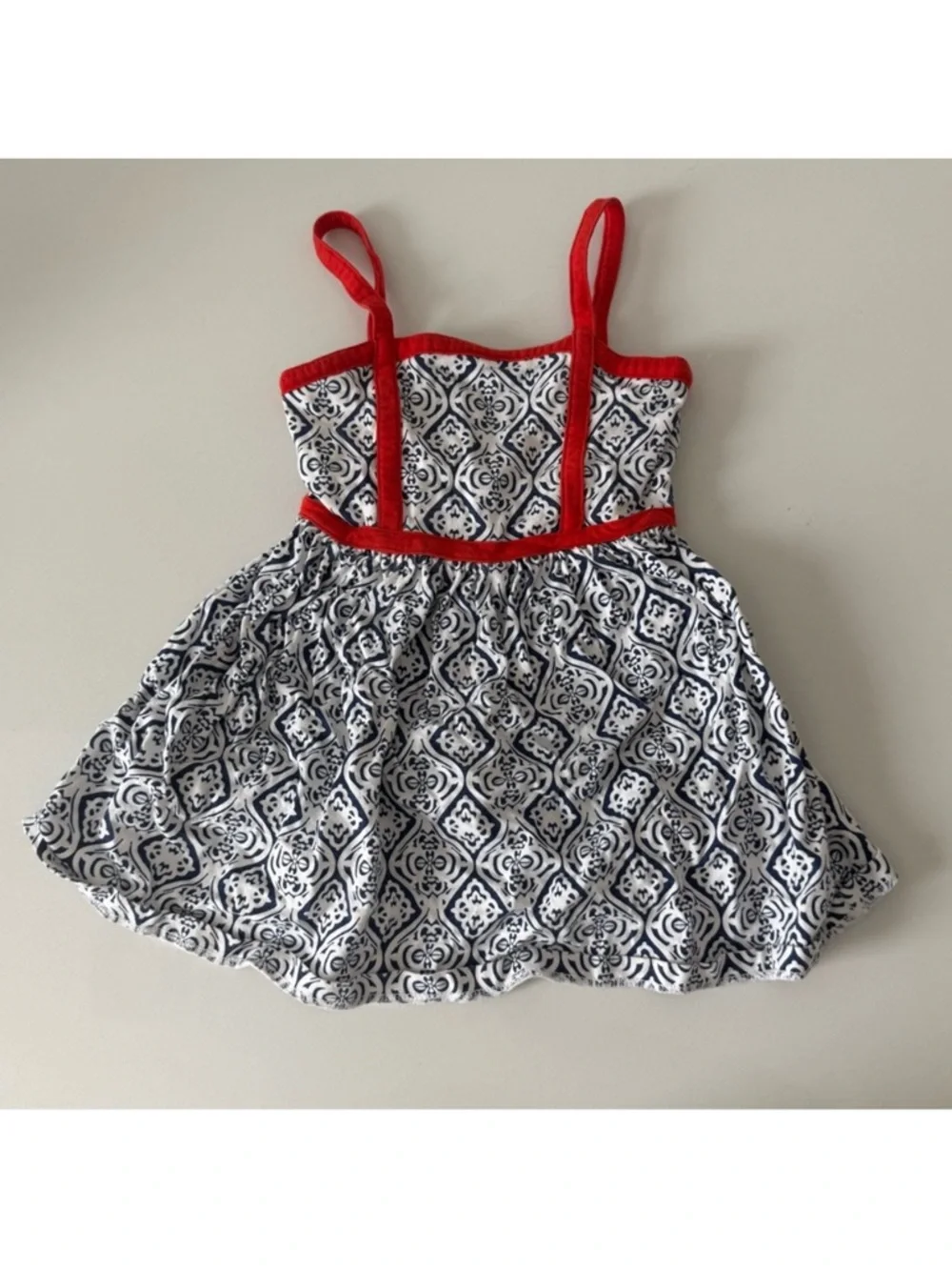 NAUTICA Red, White and Blue Tank Dress Size 4T